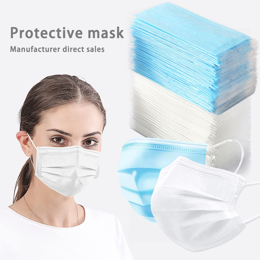 Kids Face Mask - 50/100Pcs Disposable Mask for Face Blue
