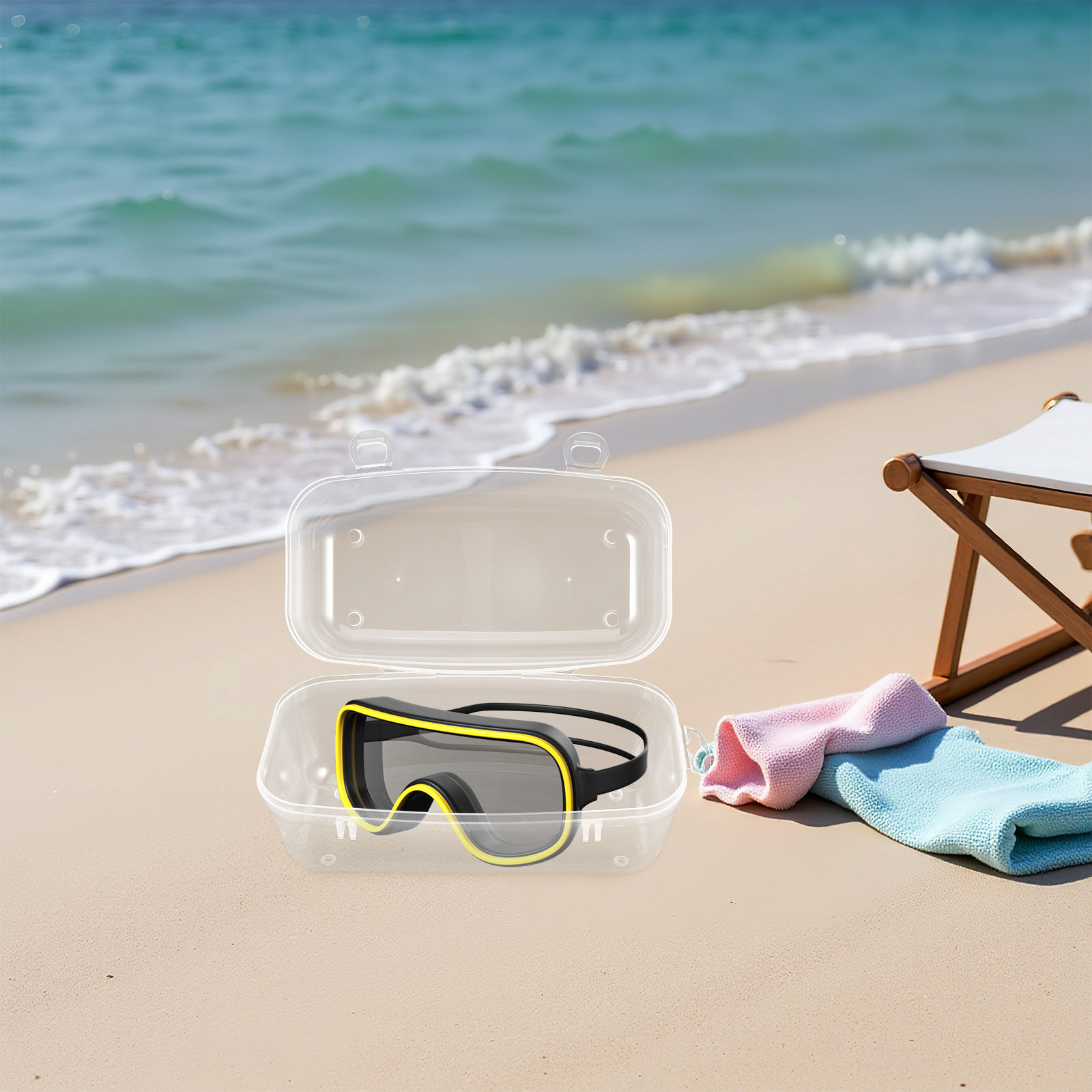 Mask Case Hard Shell - Diving Masks Case Hard Shell Clear