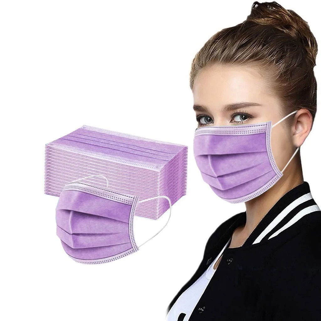 Kids Face Mask - 50PCS Women Man Solid Mask Disposable