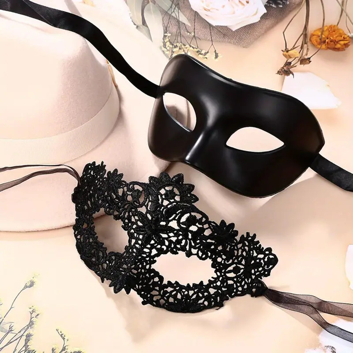 2pcs Hot New Sexy Black Lace M - Black Face Mask Pack のレビューと価格