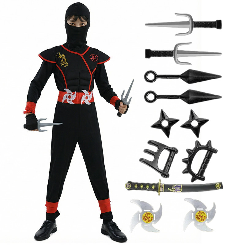 Black and Blue Ninja Costume f - Black Face Mask Pack のレビューと価格