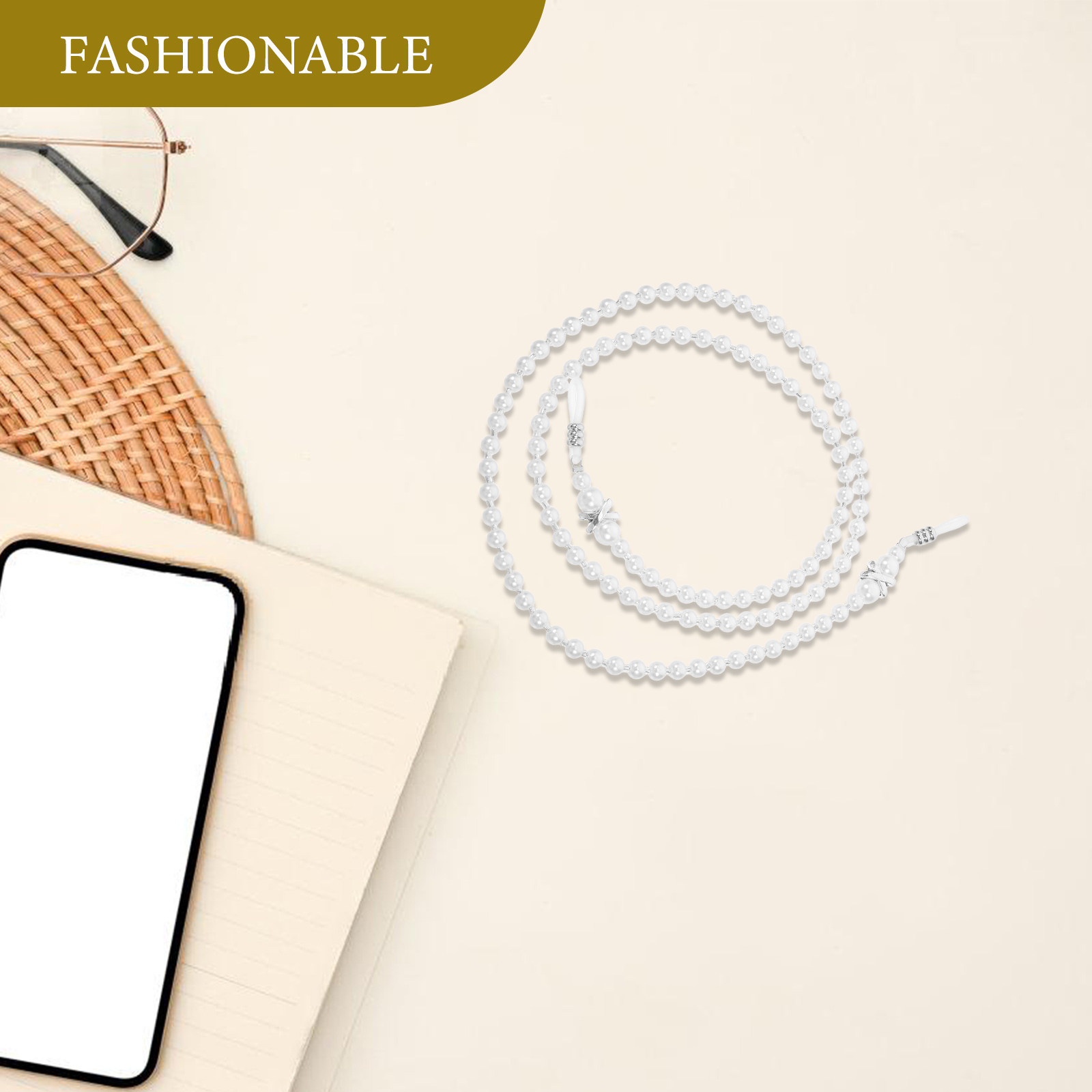 Pearl Eyeglass Cord Stylish Be - Mask Chain Holder のレビューと価格