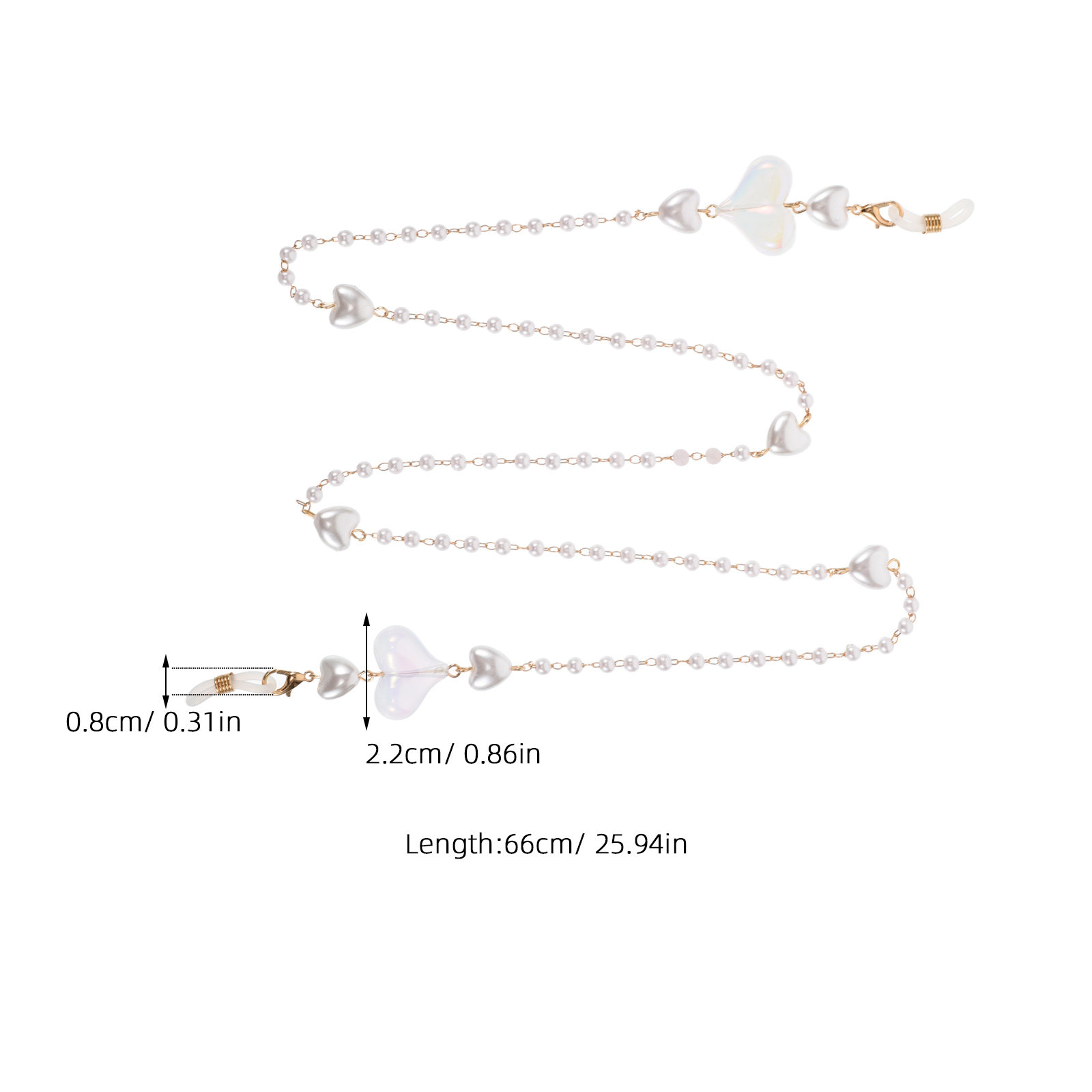 Peach Heart Mask Chain Stylish - Mask Chain Holder のレビューと価格