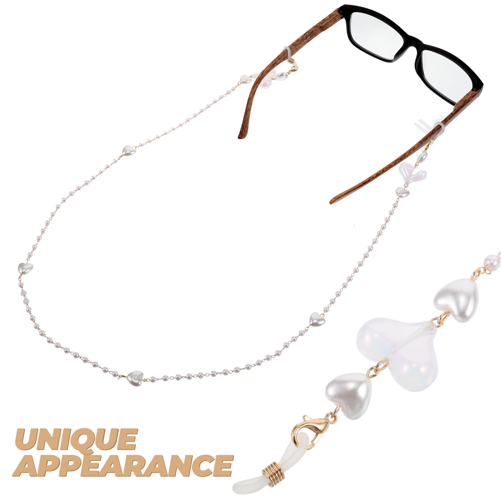 Peach Heart Mask Chain Stylish - Mask Chain Holder のレビューと価格
