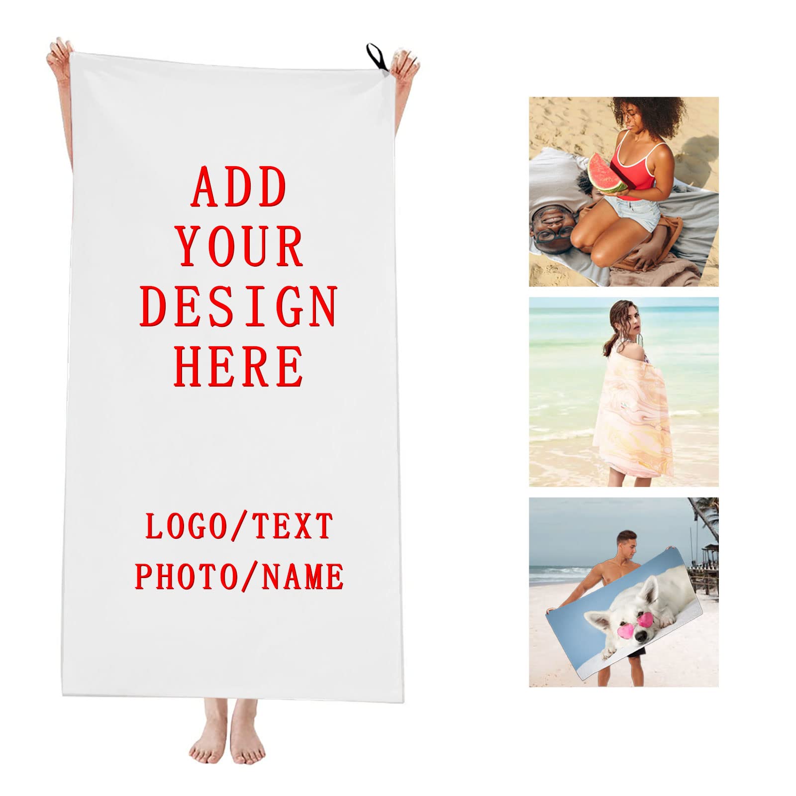 Custom Beach Towels with Your  - Cloth Face Mask Washable のレビューと価格