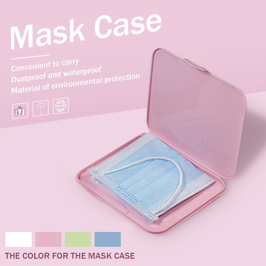 Pink Mask Cover Green Box Mask - Face Mask Storage Box のレビューと価格