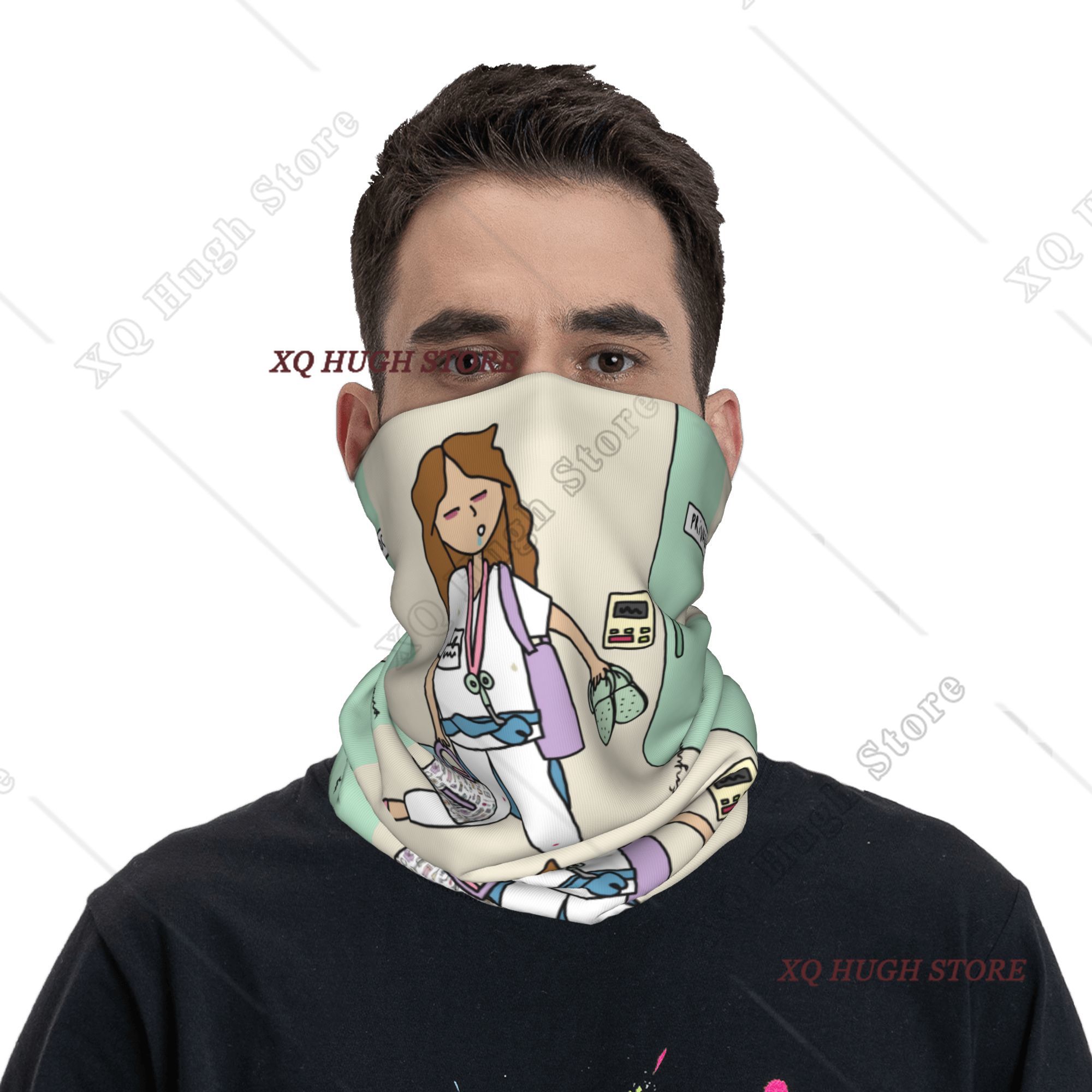 Custom Enfermera En Apuros Doc - Neck Gaiter Face Cover のレビューと価格