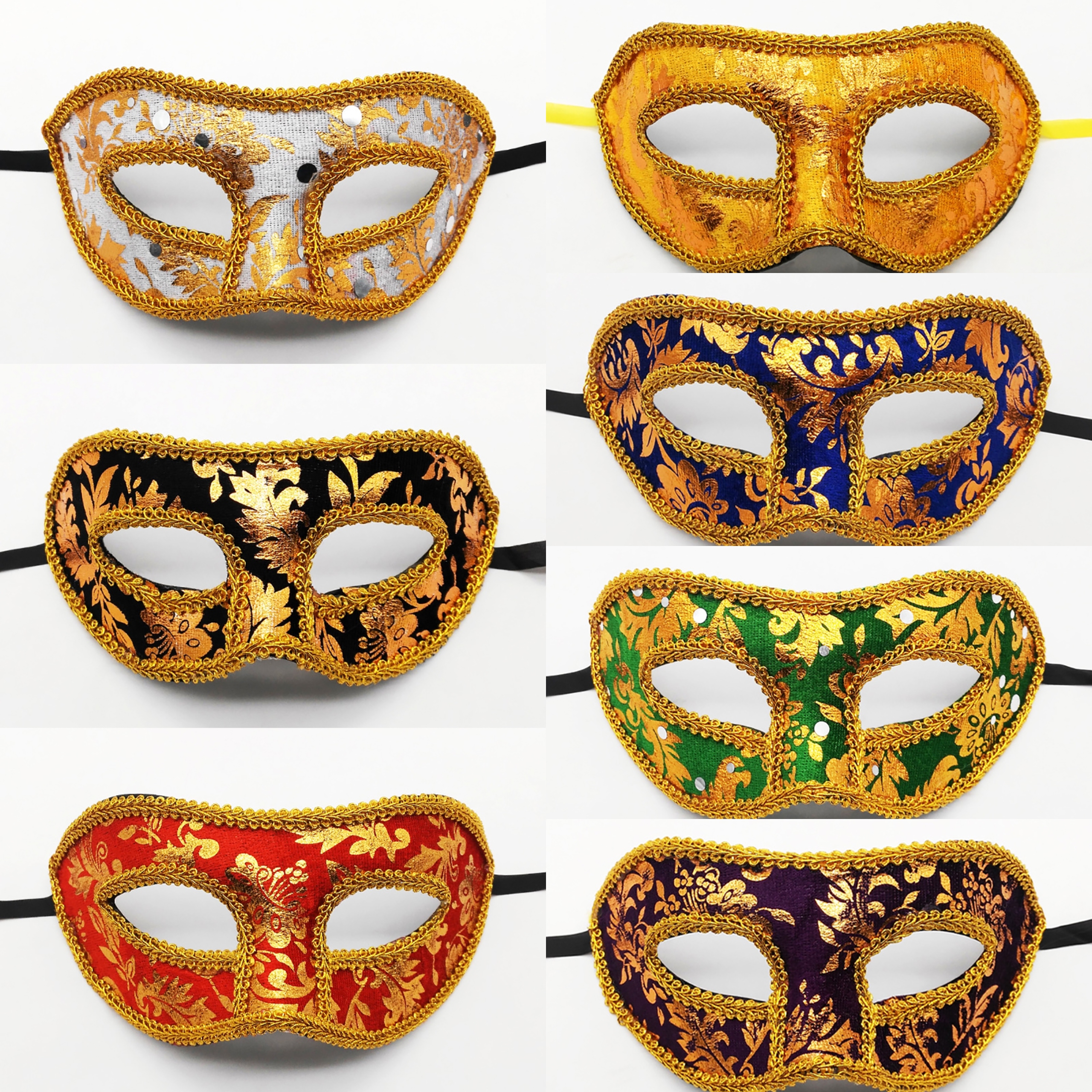 Men Mardi Gras Carnival Mask V - Respirator Half Face のレビューと価格