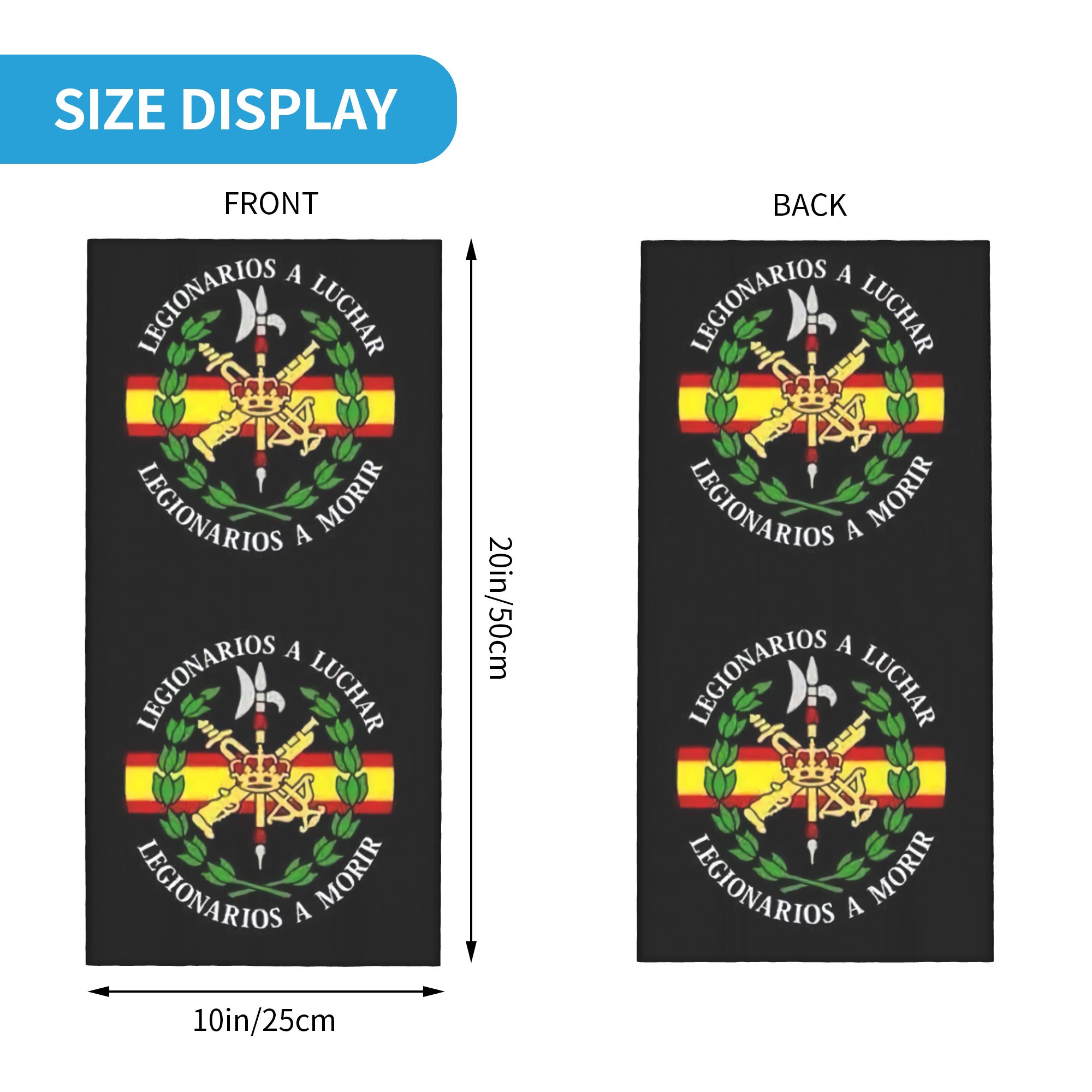 Custom Spanish Legion Bandana  - Neck Gaiter Face Cover のレビューと価格