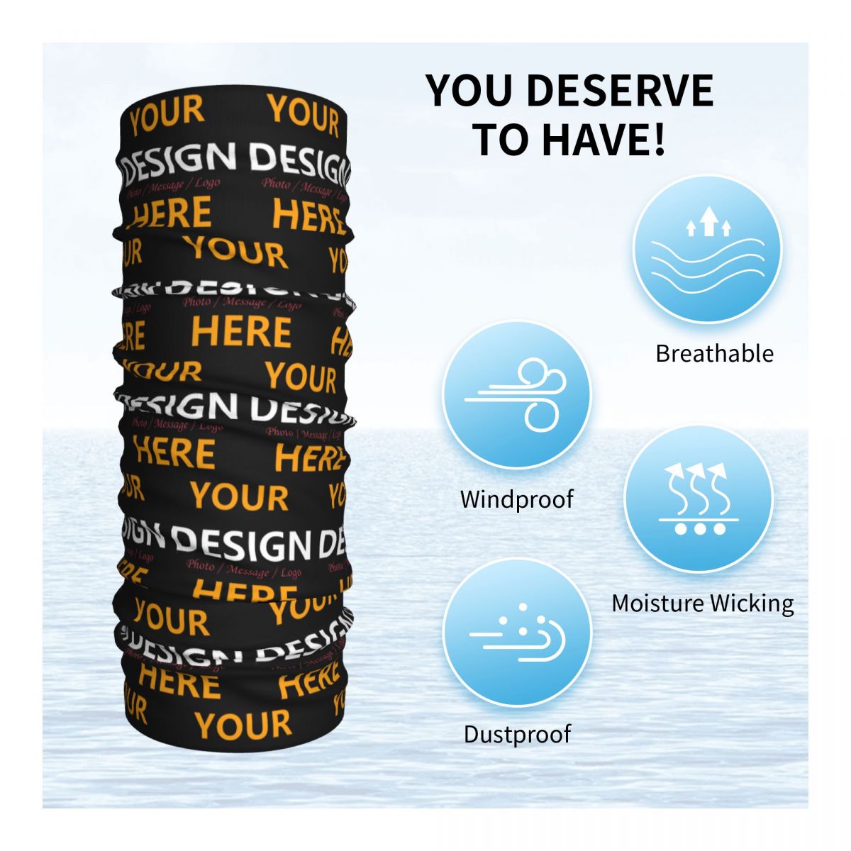 Custom Your Design Here Bandan - Neck Gaiter Face Cover のレビューと価格