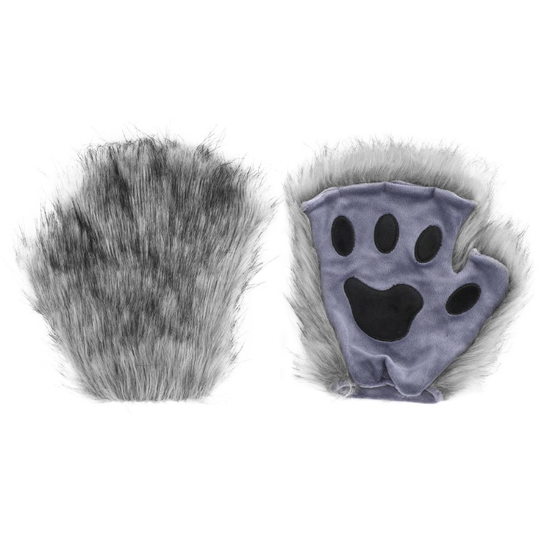 Furry Cat Ears Mask Tail & Paw - Black Face Mask Pack のレビューと価格