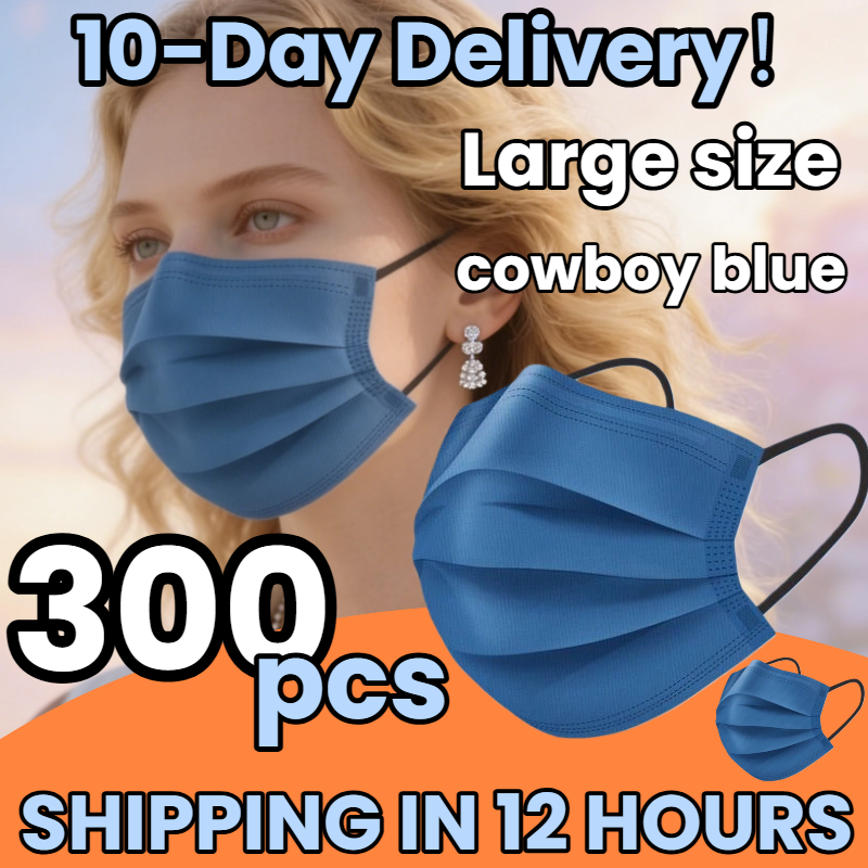 Fast Delivery! 300Pcs Thickene - Disposable Mask Blue のレビューと価格
