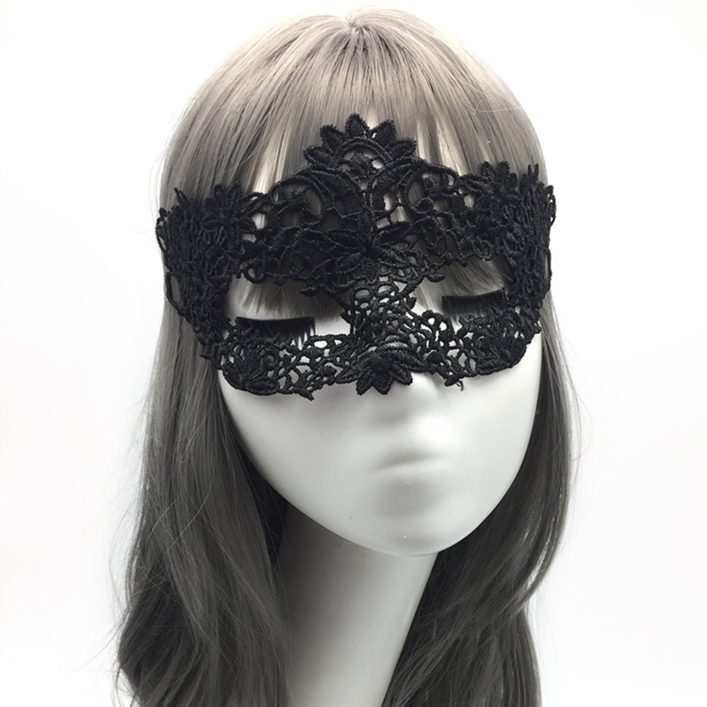 2pcs Elegant Black Lace Masque - Black Face Mask Pack のレビューと価格