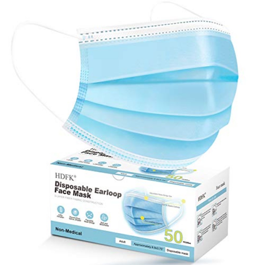 Face Mask Disposable Adults 3P - Disposable Mask Blue のレビューと価格