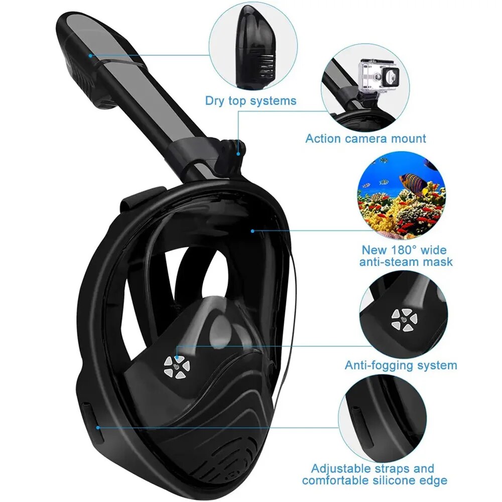 Underwater Snorkeling Full Fac - Anti Pollution Mask のレビューと価格