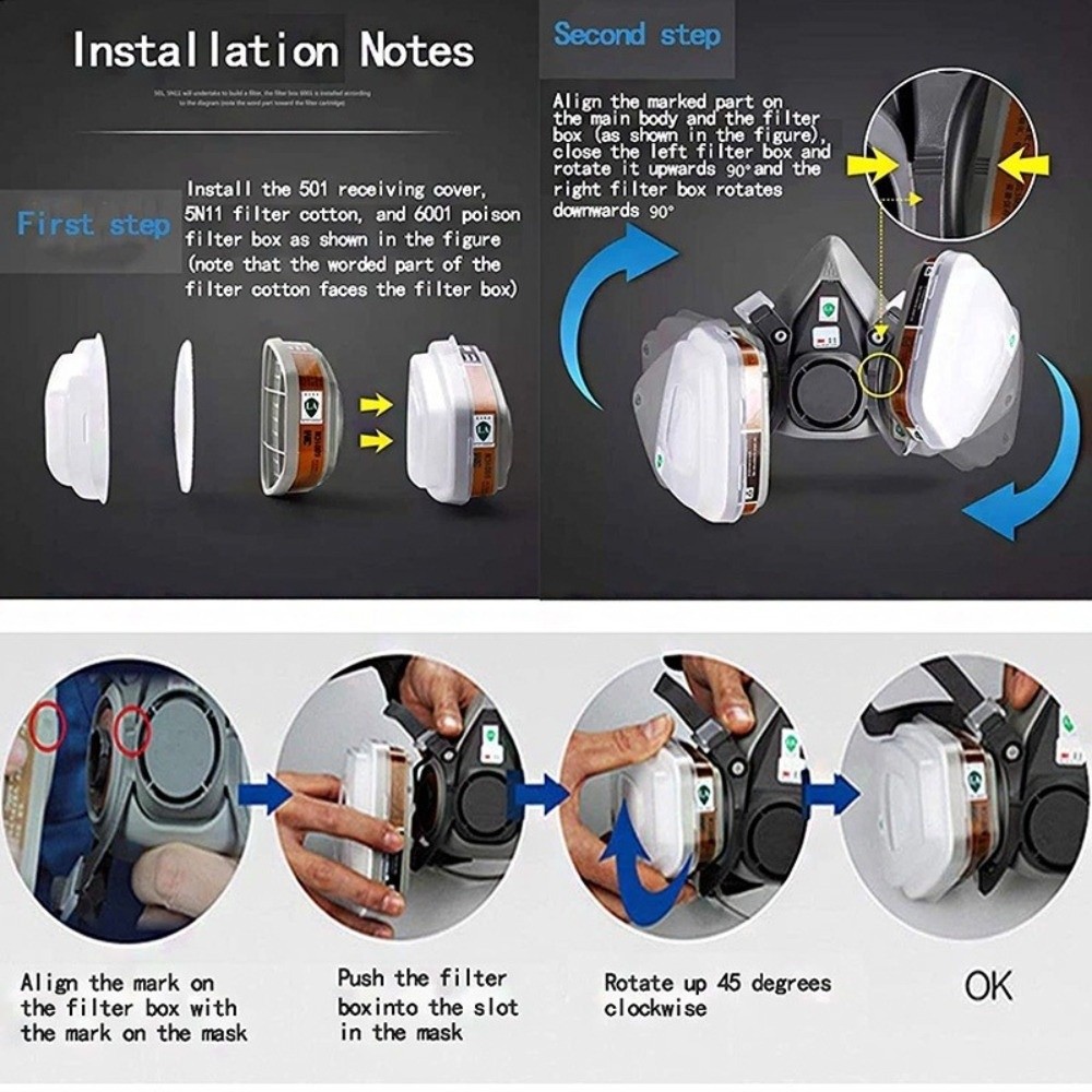 Reusable ‌Half-face Profession - Respirator Half Face のレビューと価格