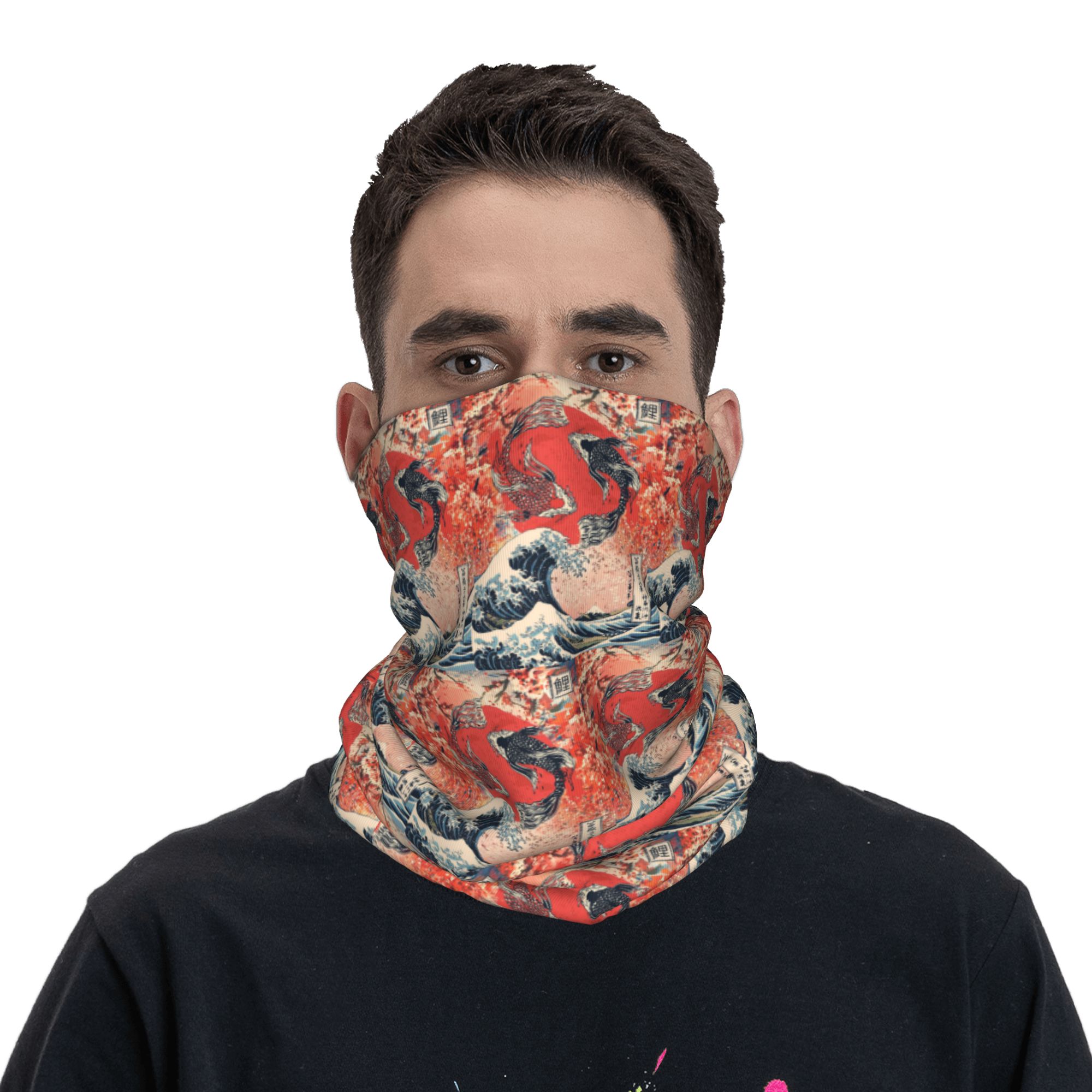 Koi Fish and Great Wave off Ka - Sports Mask Breathable のレビューと価格