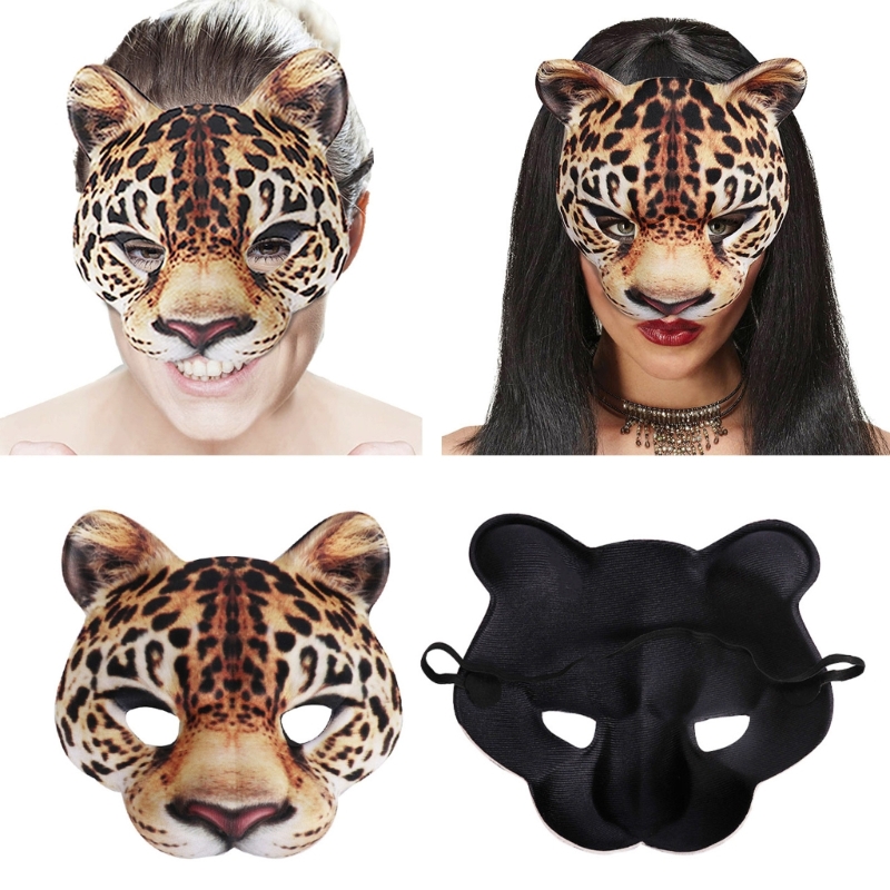 Leopard Mask Party Mask Dress  - Respirator Half Face のレビューと価格