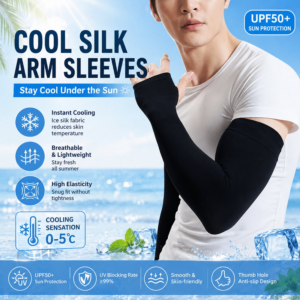 Summer Cooling Ice Silk Arm Sl - Sports Mask Breathable のレビューと価格