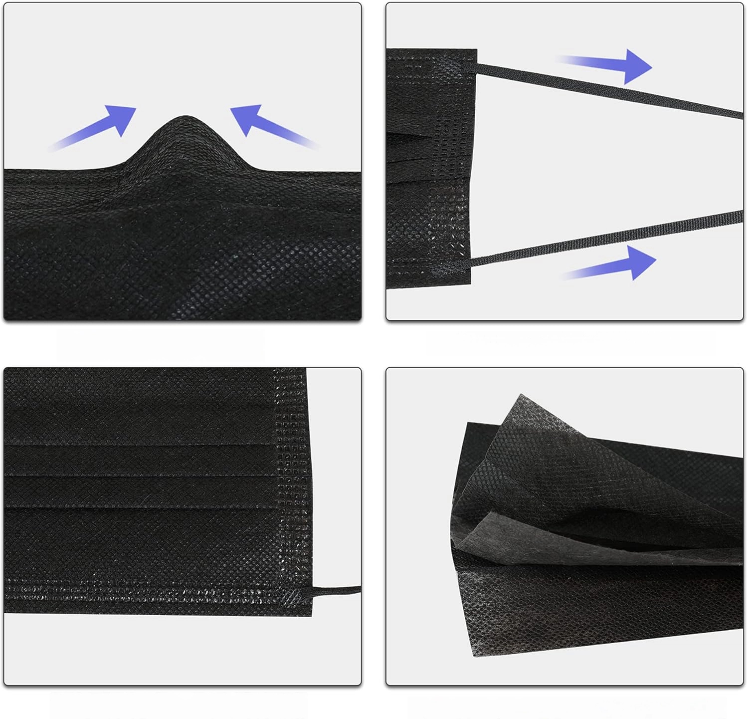 200Pcs Thick Black Disposable  - Kids Face Mask のレビューと価格