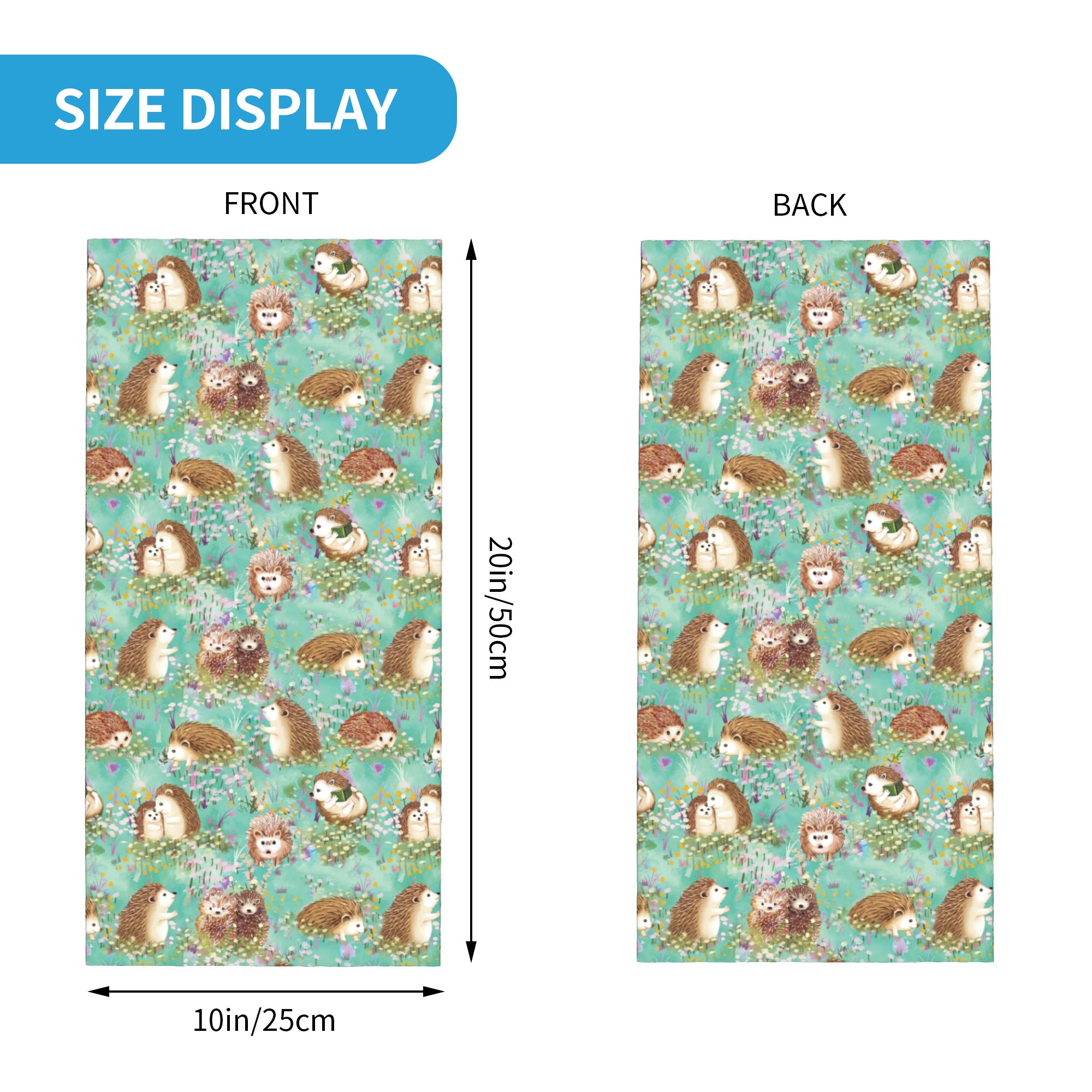 Autumn Hedgehog Spring Floral  - Neck Gaiter Face Cover のレビューと価格
