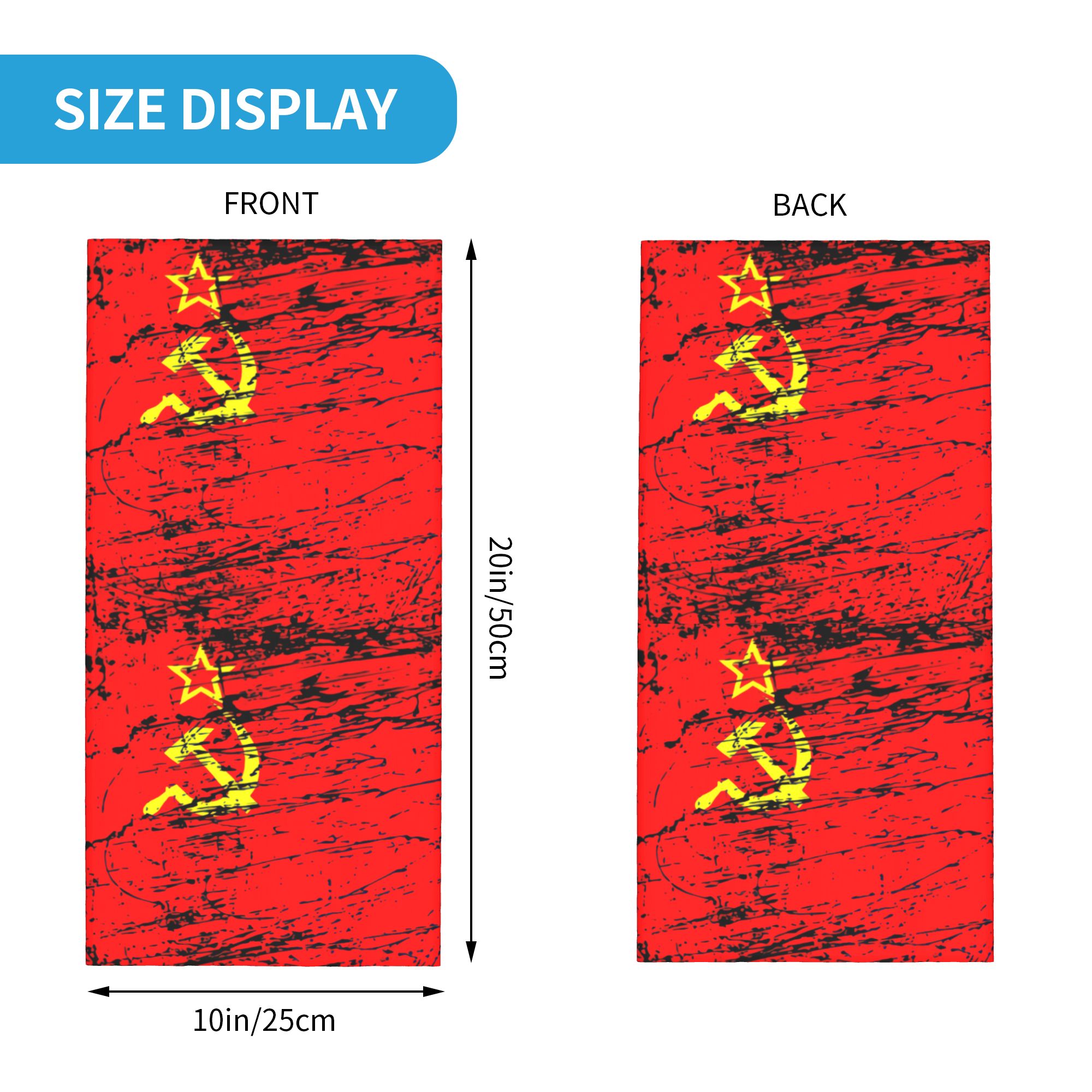 Russian Flag Soviet Union USSR - Neck Gaiter Face Cover のレビューと価格