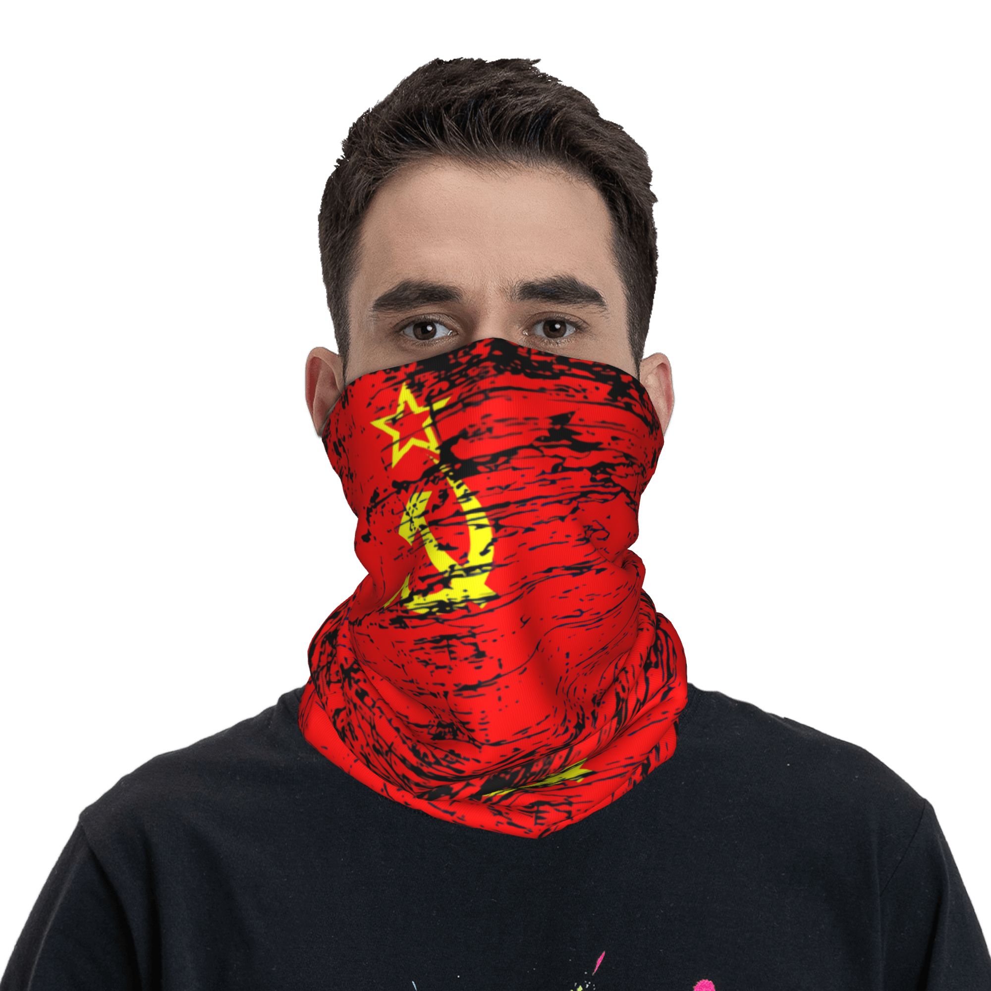 Russian Flag Soviet Union USSR - Neck Gaiter Face Cover のレビューと価格