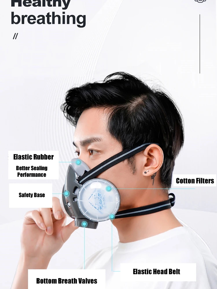 Half Face Dust Mask Safety Gog - Kn95 Respirator Mask のレビューと価格