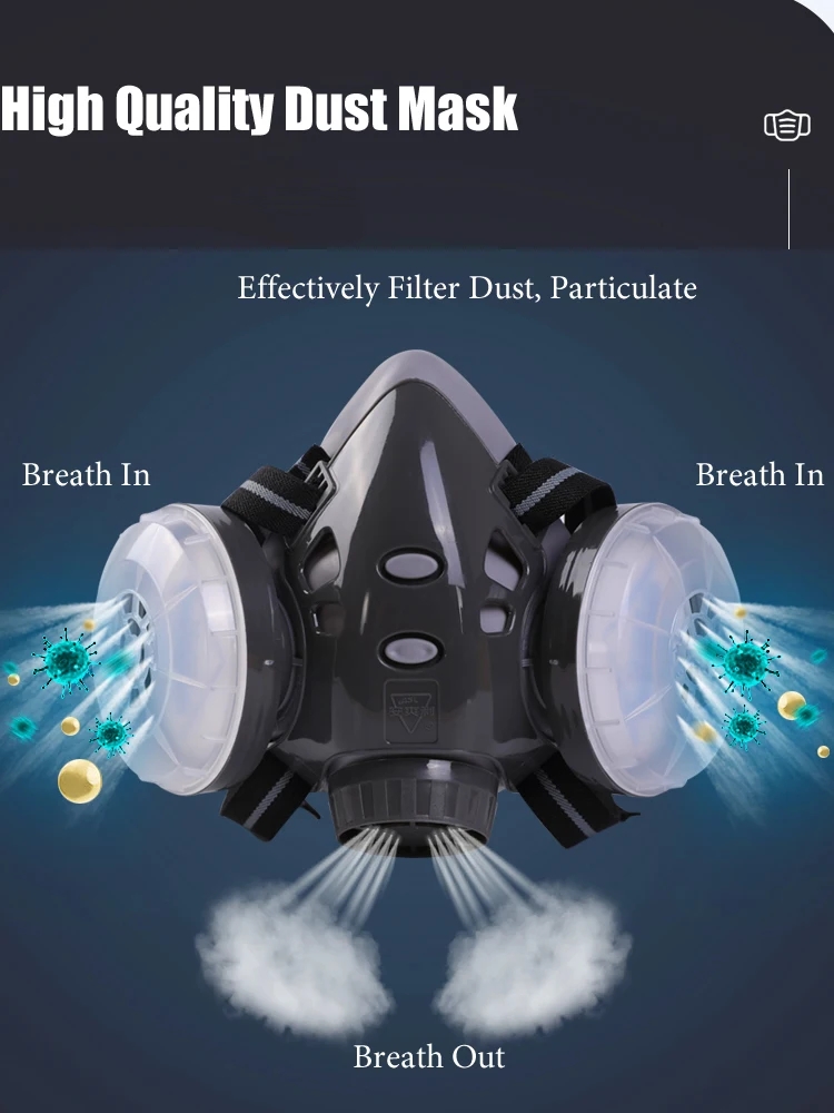 Half Face Dust Mask Safety Gog - Kn95 Respirator Mask のレビューと価格