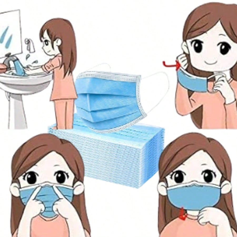 50pcs,200pcs,600pc Single Use  - Disposable Mask Blue のレビューと価格