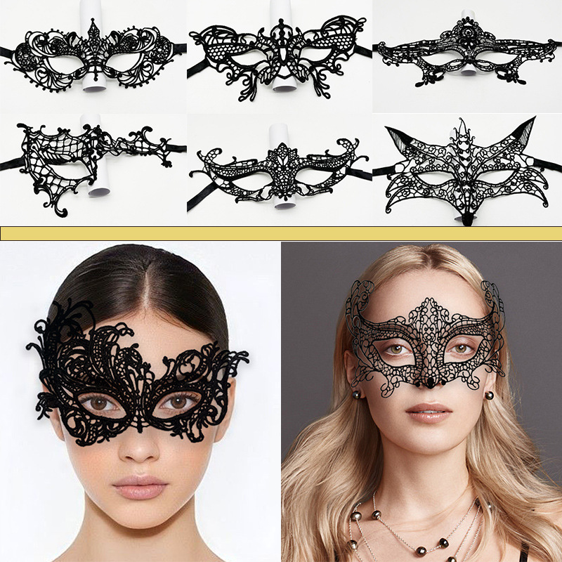 Sexy Women Lace Hollow Masquer - Respirator Half Face のレビューと価格