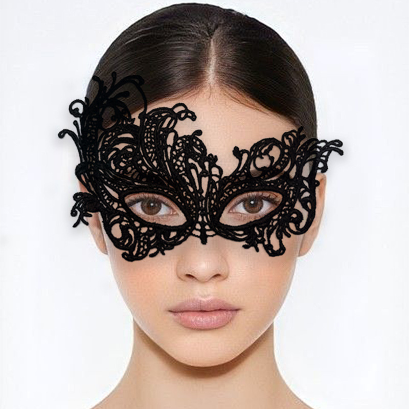 Sexy Women Lace Hollow Masquer - Respirator Half Face のレビューと価格
