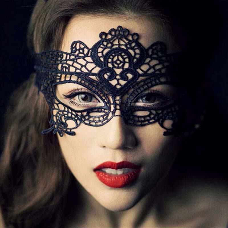 Sexy Women Lace Hollow Masquer - Respirator Half Face のレビューと価格