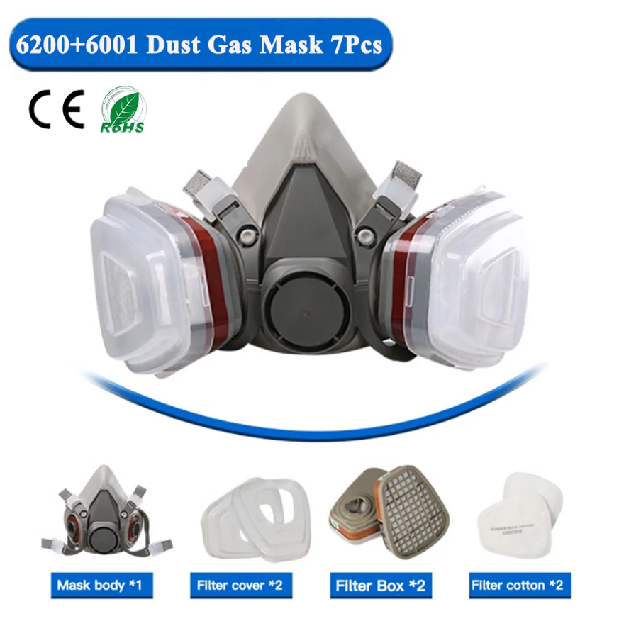 6200 Respirator Dust Gas Mask  - Face Mask Storage Box のレビューと価格
