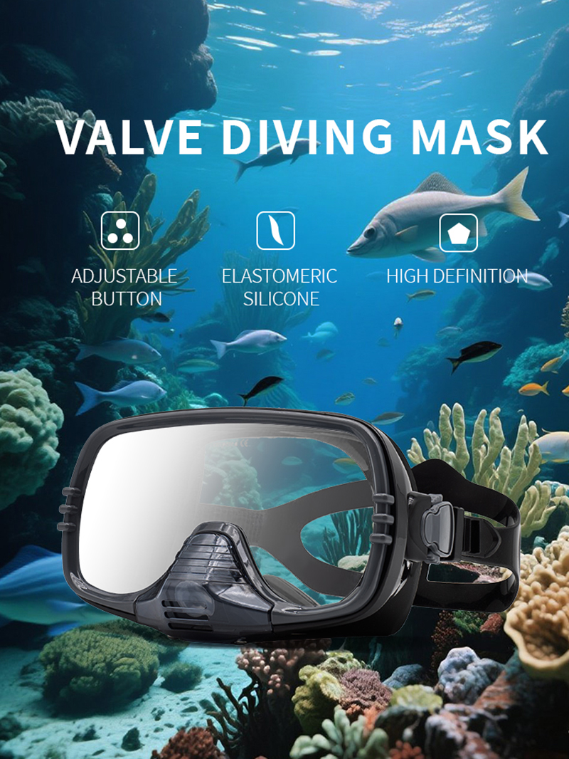 New Large Frame Diving Mask wi - Silicone Mask Bracket のレビューと価格