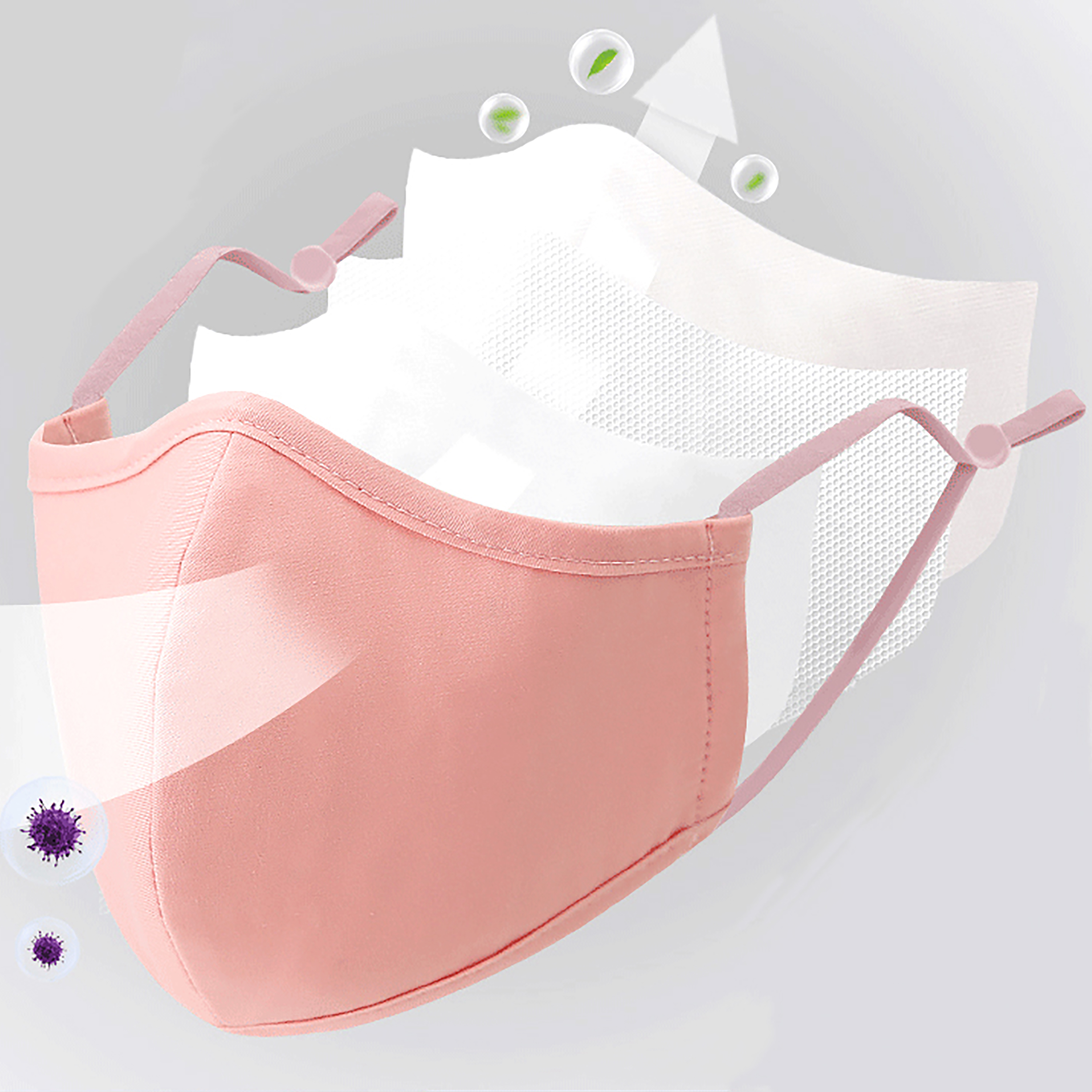 4 Styles New Upgrade Cotton Fa - Cloth Face Mask Washable のレビューと価格