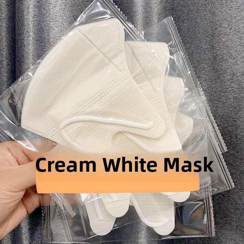 Milk White Breathable Thin Ste - Disposable Surgical Mask のレビューと価格