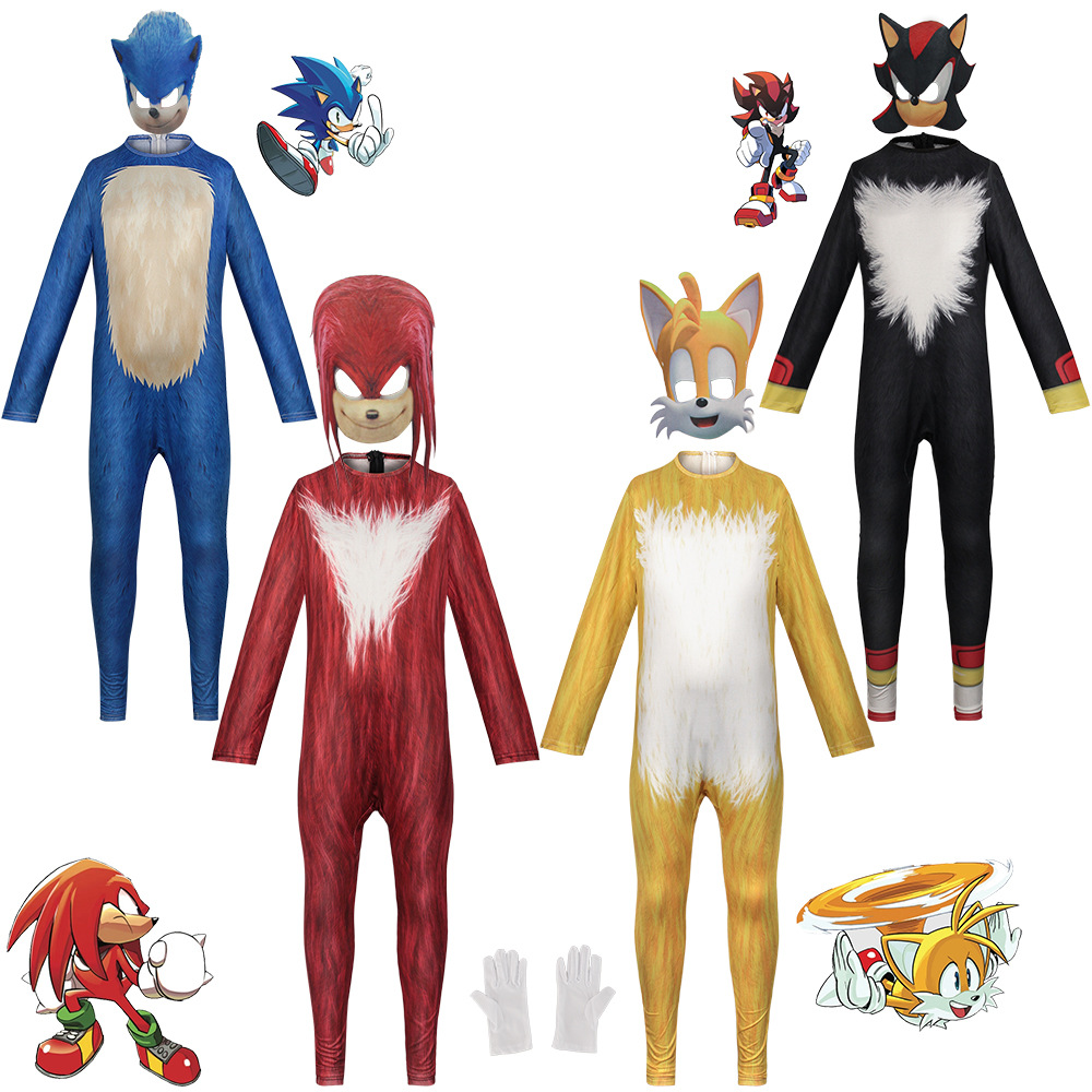 Anime Game Sonic Blue Red Blac - Black Face Mask Pack のレビューと価格