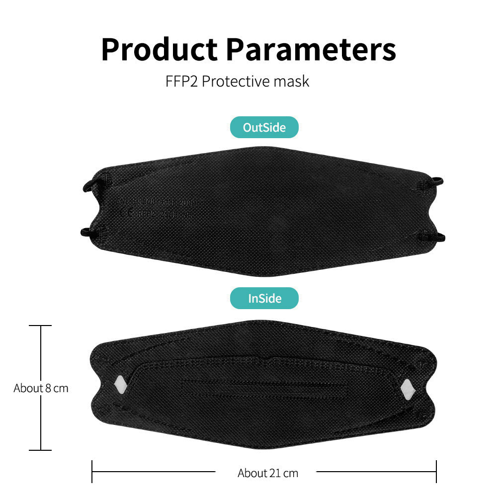 masks ffp2 face masks KN95 col - Disposable Surgical Mask のレビューと価格