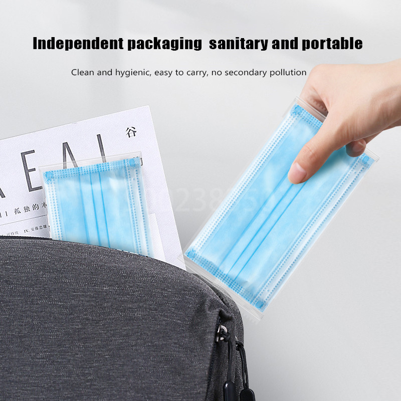 10-500pcs Disposable Adults in - Disposable Mask Blue のレビューと価格