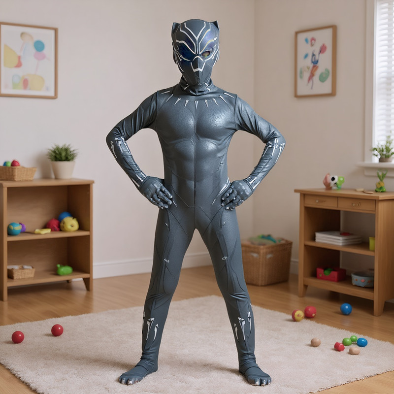 3-12Y Boy's Black Panther Cost - Black Face Mask Pack のレビューと価格