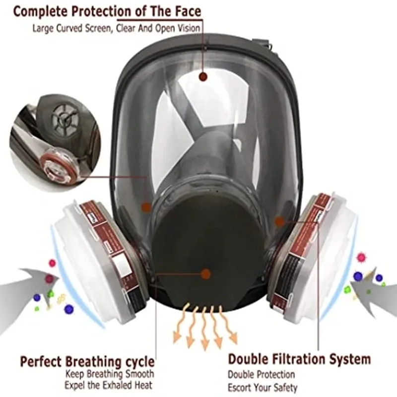 Large Size 6800 Gas Mask Full  - Kn95 Respirator Mask のレビューと価格