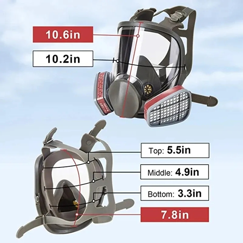 Large Size 6800 Gas Mask Full  - Kn95 Respirator Mask のレビューと価格