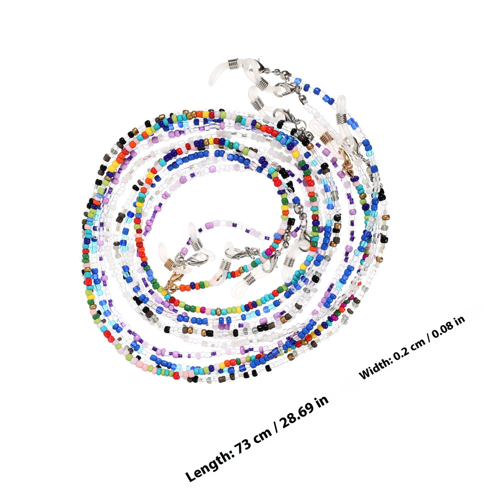 5Pcs Eyeglass Chains Beaded Fa - Mask Chain Holder のレビューと価格