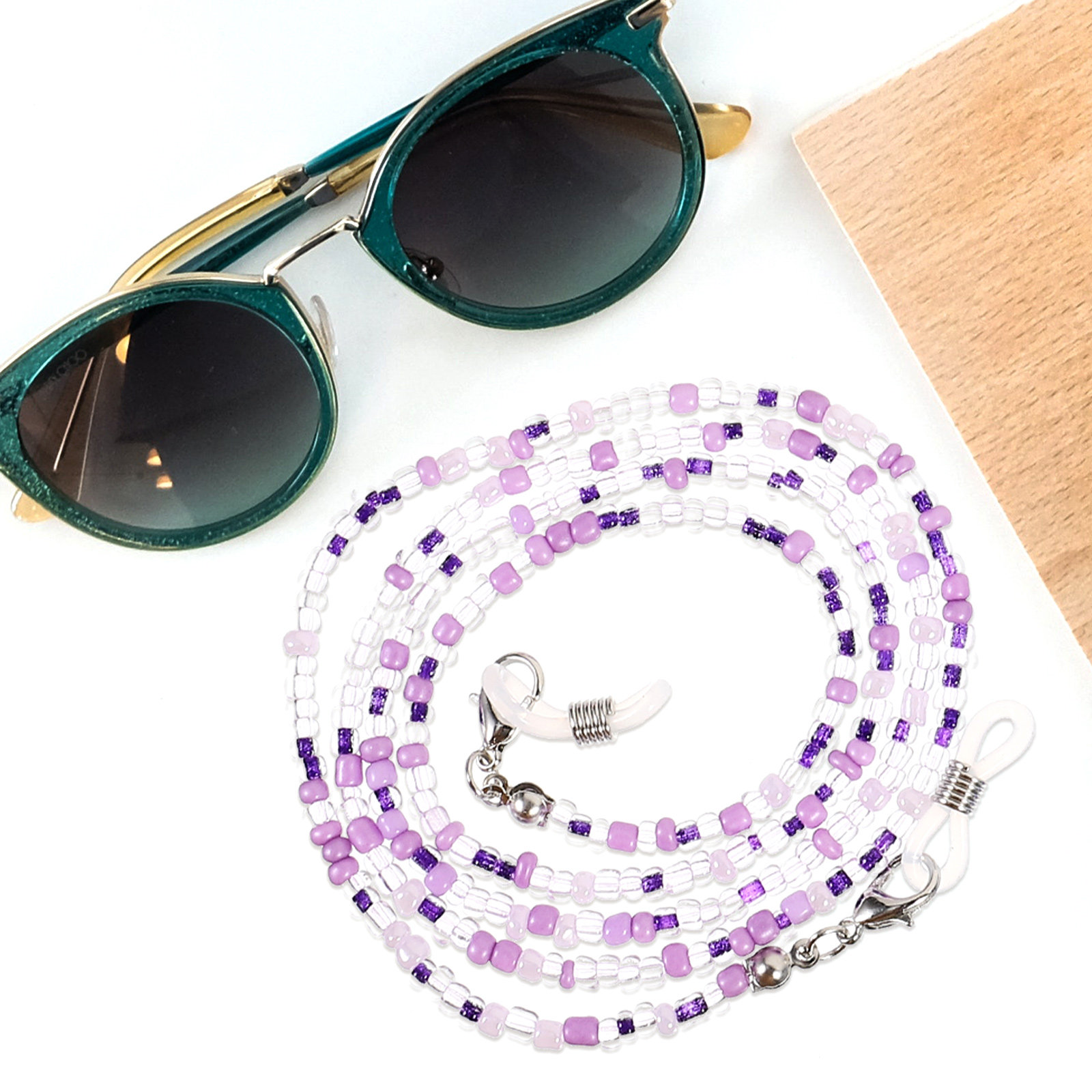 5Pcs Eyeglass Chains Beaded Fa - Mask Chain Holder のレビューと価格