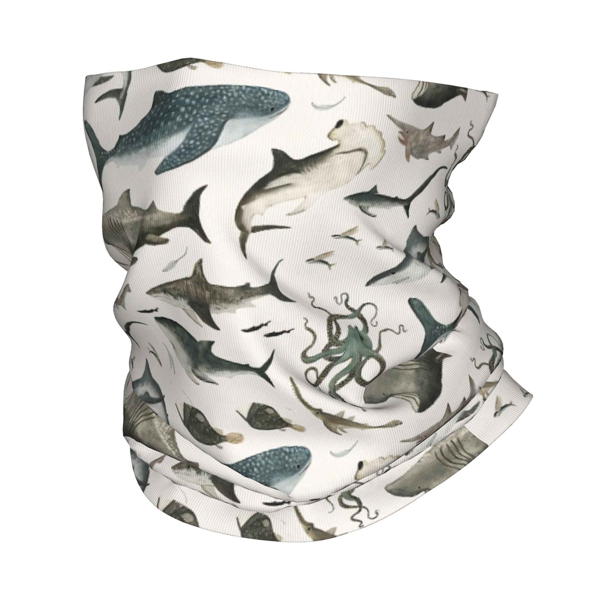 Shark Ocean Animal Sharks Band - Neck Gaiter Face Cover のレビューと価格