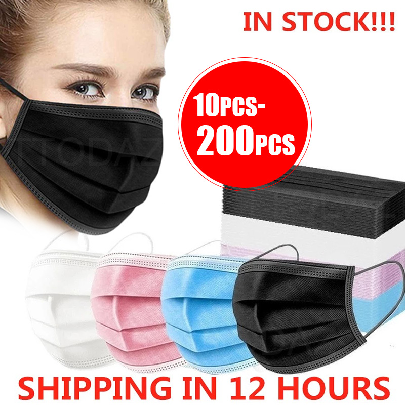 10/50/100/200PCS Disposable Ma - Disposable Mask Blue のレビューと価格