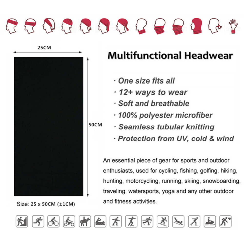 Seamless Solid Color Bandanas  - Neck Gaiter Face Cover のレビューと価格