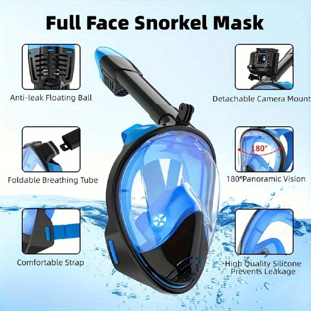 Full Face Snorkel Mask Snorkel - Anti Pollution Mask のレビューと価格